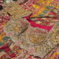 Luxury Multicolor Designer Saree with Heavy Hand Embroidery & Mirror Work