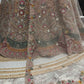 Zari & Sequin Lehenga with Floral-Geometric & Draped Dupatta