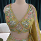 Embroidered Non Bridal Lehenga with Floral & Mirror Work Accents