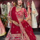 Regal Red Zardozi Embroidered Bridal Lehenga with Dupatta