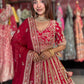 Regal Red Zardozi Embroidered Bridal Lehenga with Dupatta