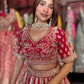 Regal Red Zardozi Embroidered Bridal Lehenga with Dupatta