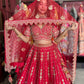 Red Bridal Lehenga with Heavy Gold Embroidery & Dupatta