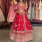 Red Bridal Lehenga with Heavy Gold Embroidery & Dupatta