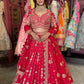 Red Bridal Lehenga with Heavy Gold Embroidery & Dupatta