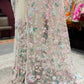 Pastel Multicolor Floral Embroidered Net Saree with Designer Blouse