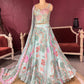 Pastel Aqua Lehenga with Floral Embroidered Blouse