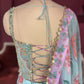 Pastel Aqua Lehenga with Floral Embroidered Blouse