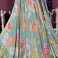Pastel Green Lehenga with Floral Embroidered Blouse