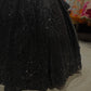 Black Sequin Embroidered Net Lehenga with Full-Sleeve Designer Blouse