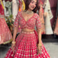 Bright Red Heavy Zari Embroidered Bridal Lehenga with Net Dupatta
