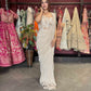 Gold Designer Sequin Drape Saree with Heavy Embroidered Blouse