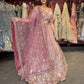 Dusty Rose Heavy Embroidered Designer Lehenga with Dupatta