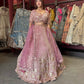 Dusty Rose Heavy Embroidered Designer Lehenga with Dupatta