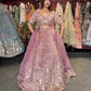 Dusty Rose Heavy Embroidered Designer Lehenga with Dupatta
