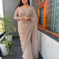 Sequin Embroidered Net Saree With Heavy Designer Blouse
