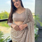 Sequin Embroidered Net Saree With Heavy Designer Blouse