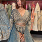 Dusty Blue Heavy Embroidered Designer Lehenga with Dupatta