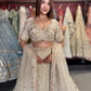 Ivory Champagne Heavy Embroidered Lehenga with Dupatta