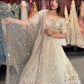 Ivory Champagne Heavy Embroidered Lehenga with Dupatta
