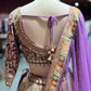 Royal Purple Zari Embroidered Lehenga With Designer Dupatta