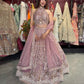 Dusty Mauve Heavy Embroidered Lehenga with Dupatta
