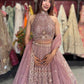 Dusty Mauve Heavy Embroidered Lehenga with Dupatta