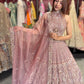 Dusty Mauve Heavy Embroidered Lehenga with Dupatta