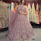 Dusty Mauve Heavy Embroidered Lehenga with Dupatta
