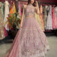 Dusty Mauve Heavy Embroidered Lehenga with Dupatta