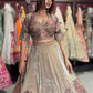 Champagne Gold Heritage Embroidered Designer Lehenga with Dupatta