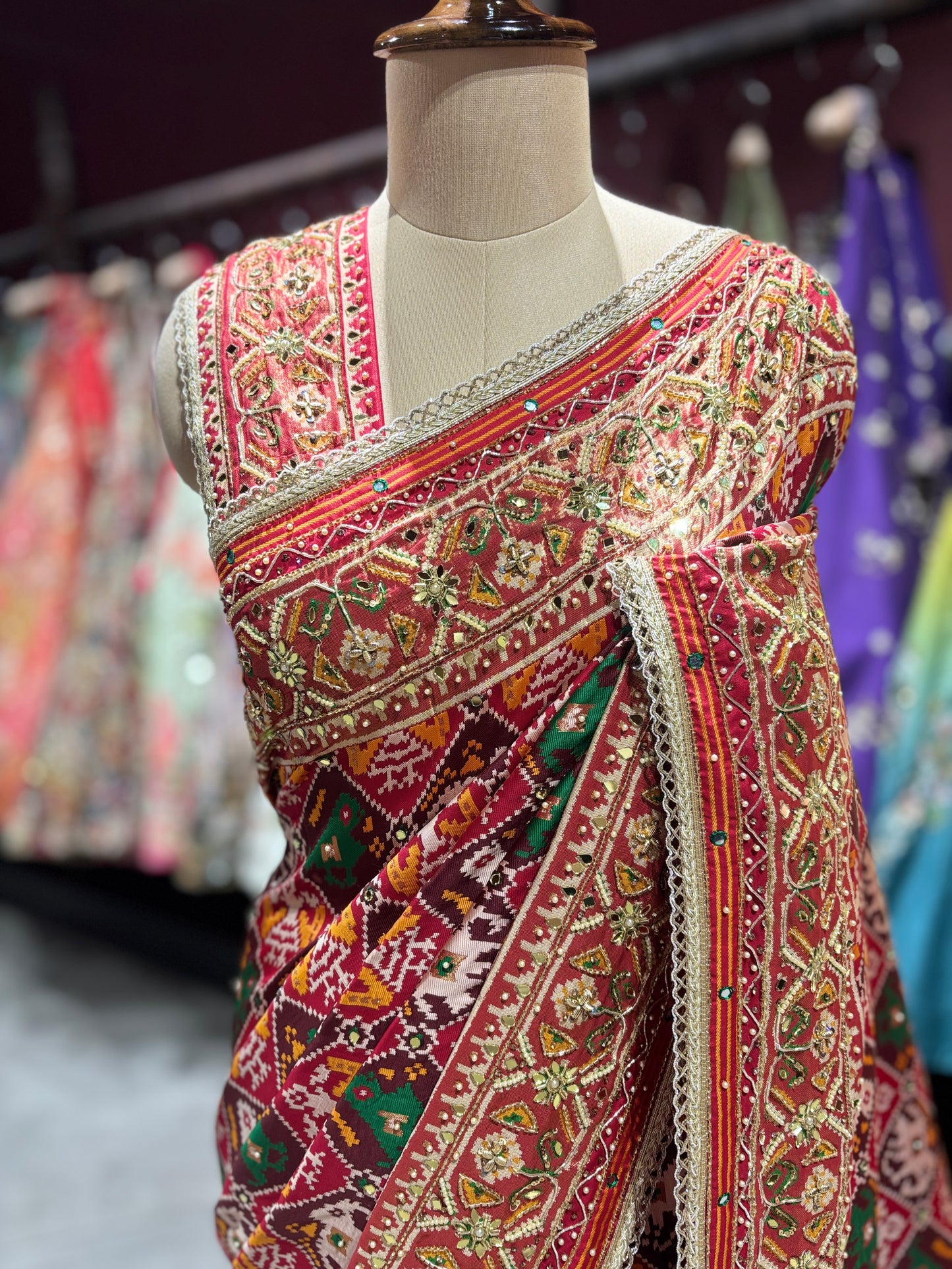 Royal Patola Silk Saree with Zari Woven Border