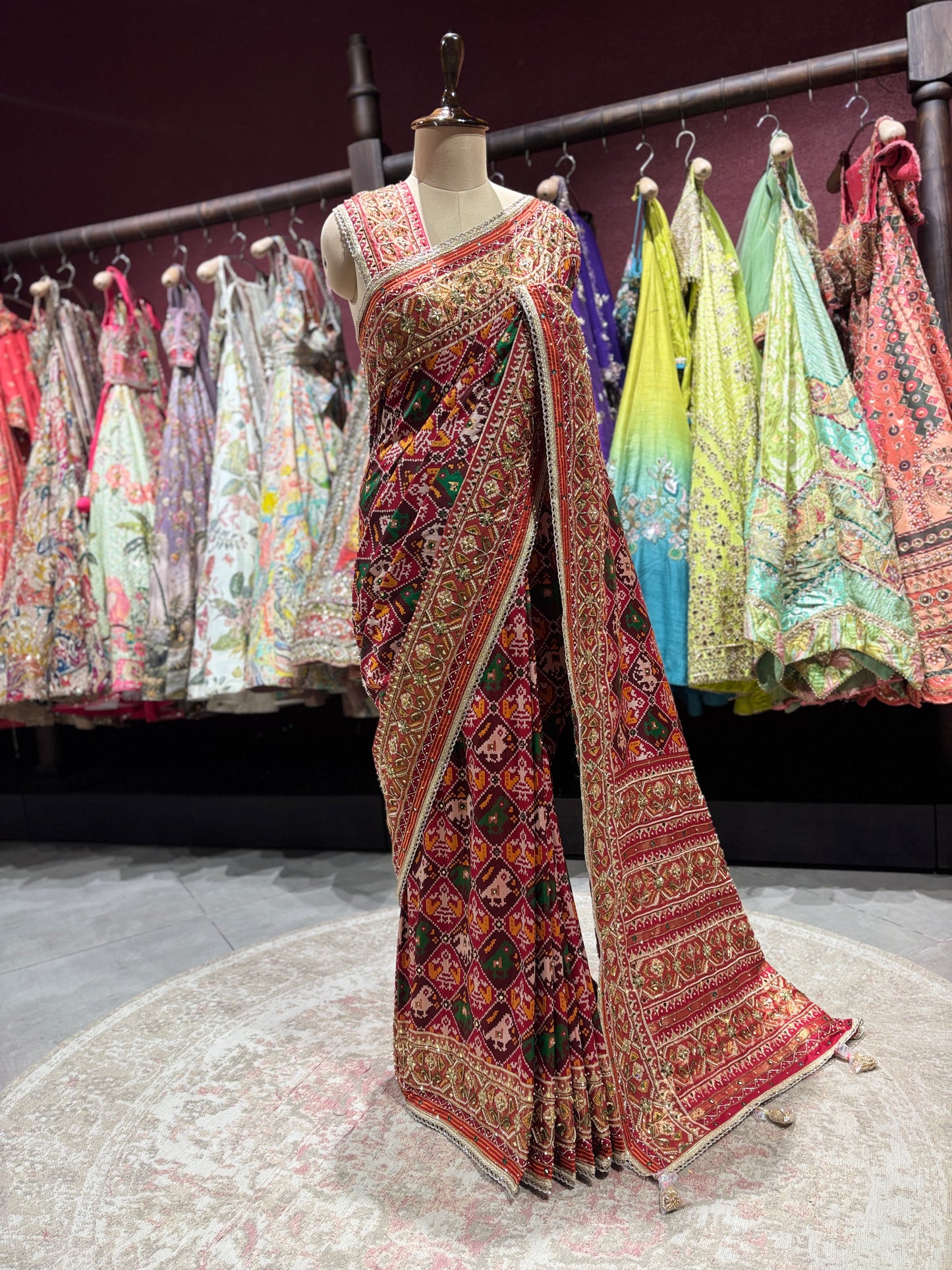 Royal Patola Silk Saree with Zari Woven Border