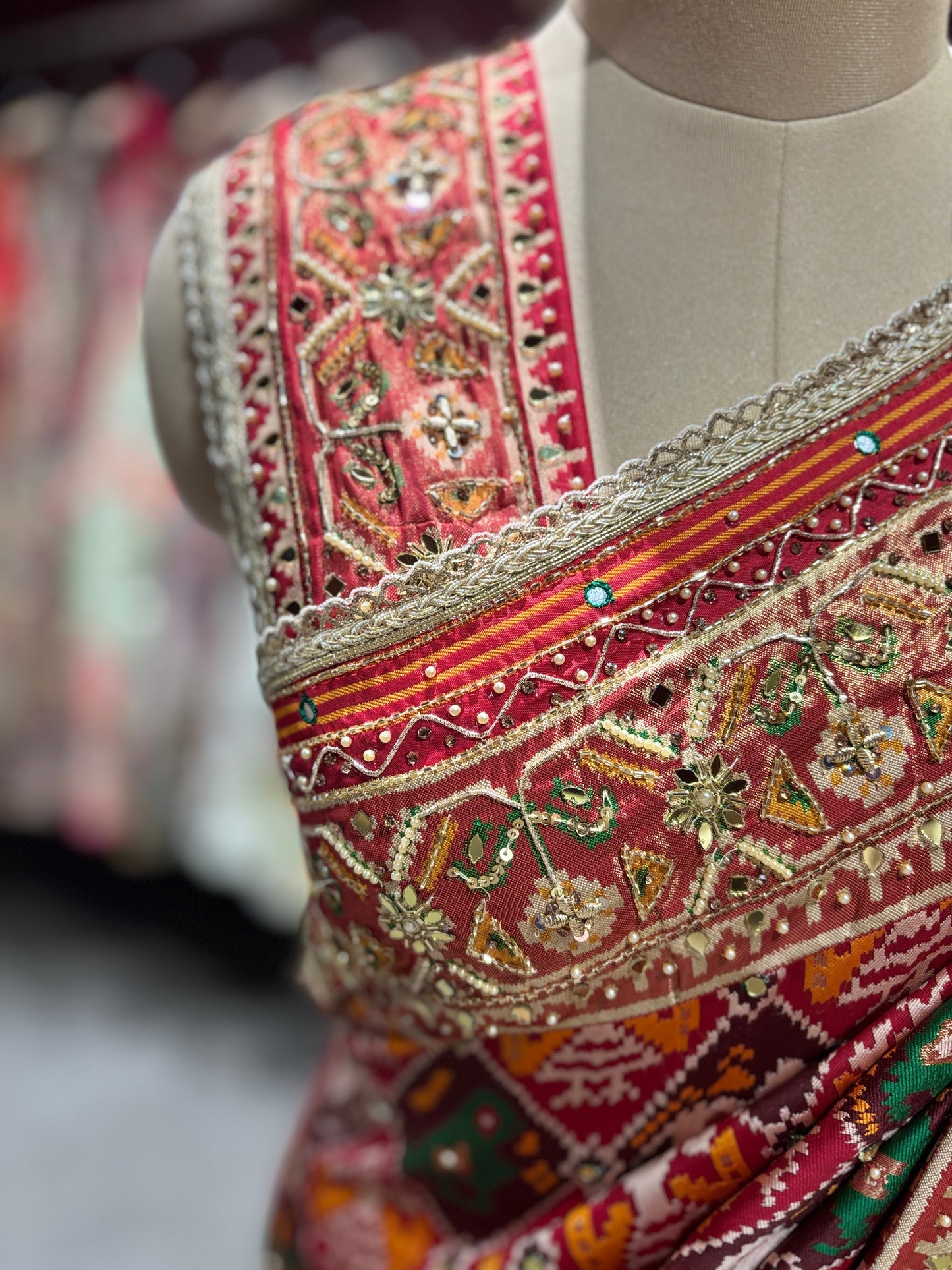 Royal Patola Silk Saree with Zari Woven Border