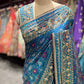 Royal Blue Patola Silk Saree with Rich Zari Border Weave