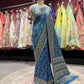 Royal Blue Patola Silk Saree with Rich Zari Border Weave