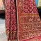 Royal Red Patola Silk Saree with Zari & Ethnic Motifs
