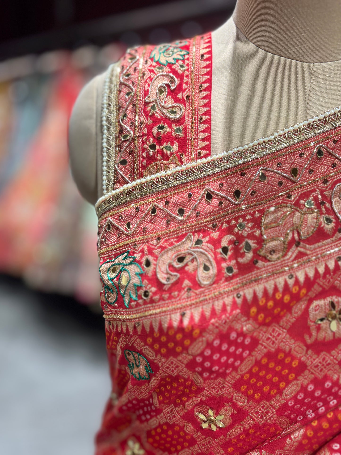 Red Banarasi Silk Zari Woven Wedding Festive Saree