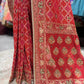 Red Banarasi Silk Zari Woven Wedding Festive Saree