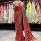 Red Banarasi Silk Zari Woven Wedding Festive Saree