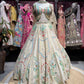Ivory Multicolor Botanical Embroidered Lehenga Designer Blouse