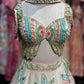 Ivory Multicolor Botanical Embroidered Lehenga Designer Blouse