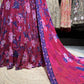 Wine Pink Floral Printed & Embellished Lehenga Set