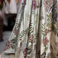 Ivory Botanical Embroidered Designer Lehenga Set With Designer Blouse