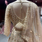 Golden Embroidered Lehenga with Net Dupatta Set