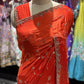 Orange Rust Sequin Embroidered Designer Festive Saree