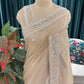 Champagne Beige Embroidered Saree with Delicate Work