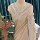 Champagne Beige Embroidered Saree with Delicate Work