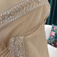 Champagne Beige Embroidered Saree with Delicate Work