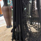 Black Floral Embroidered Georgette Saree Elegant Partywear Style